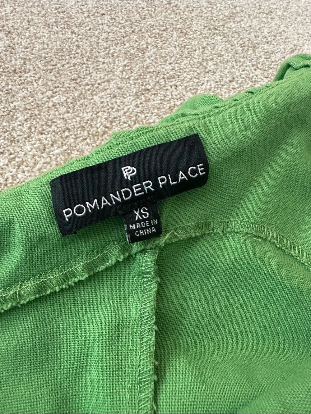 Tuckernuck Pomander Place Florencia One Shoulder Green Midi Dress Size XS